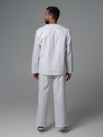 Костюм рабочий универсальный №105 (куртка, брюки) отбеленный, ткань Бязь длинный рукав