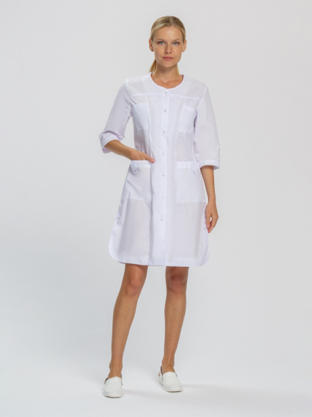 Халат женский Орхидея (тк.ТиСи), белый (ЧЗ) Халат женский Орхидея (тк.ТиСи), белый (ЧЗ)