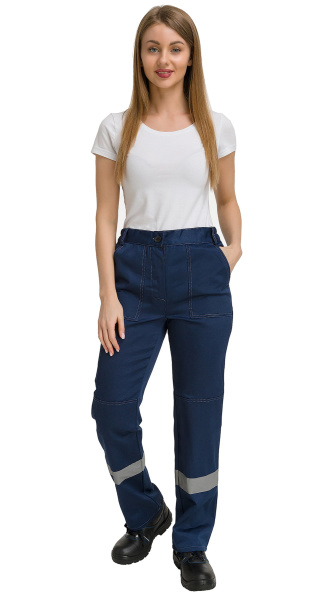 Костюм женский "Чикаго" с брюками (т.синий/василек) КОС815-3 PENTALAB  Костюм женский "Чикаго" с брюками (т.синий/василек) КОС815-3 PENTALAB