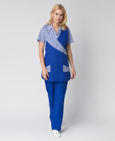 Костюм женский Утро (тк.ТиСи), васильковый/полоска Костюм женский Утро (тк.ТиСи), васильковый/полоска