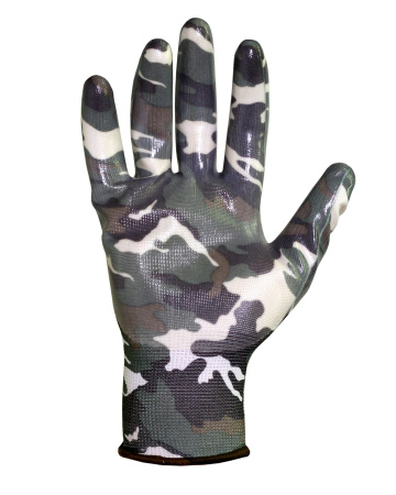 Перчатки "САДОВЫЕ" кмф (100%нейлон 13-го класса вязки,с принтом,покрытие-прозрачный нитрил) Перчатки "САДОВЫЕ" кмф (100%нейлон 13-го класса вязки,с принтом,покрытие-прозрачный нитрил)