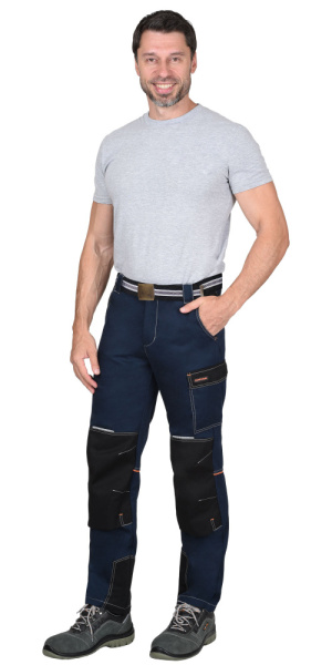 Брюки "ШАТЛ-РОСС" с ремнем синие с черным (ЧЗ) Брюки "ШАТЛ-РОСС" с ремнем синие с черным (ЧЗ)