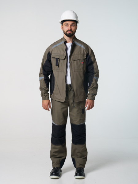 Куртка рабочая мужская №116 хаки, черный, ткань Канвас Куртка рабочая мужская №116 хаки, черный, ткань Канвас