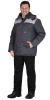 Куртка "ФАВОРИТ" зим. удл. цвет, т.серый со св. серым, мех ворот (ЧЗ)