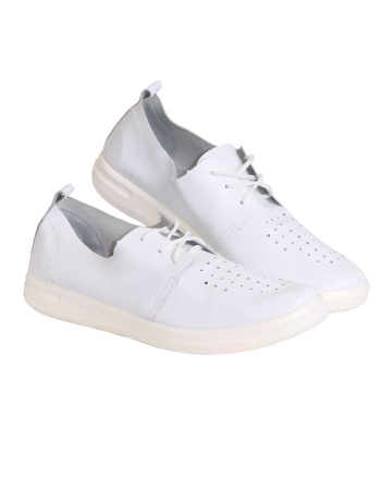 Полуботинки с перфорацией белые, ПУ Полуботинки с перфорацией белые, ПУ
