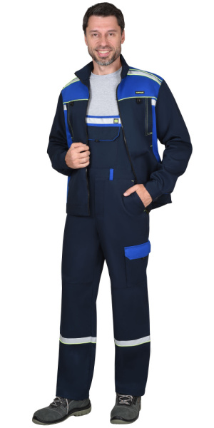 Костюм "СИРИУС-Практик-Люкс-Росс" куртка, п/к т.синий с васильк. 80% х/б,МВО пл. 260 г/кв.м (ЧЗ) Костюм "СИРИУС-Практик-Люкс-Росс" куртка, п/к т.синий с васильк. 80% х/б,МВО пл. 260 г/кв.м (ЧЗ)