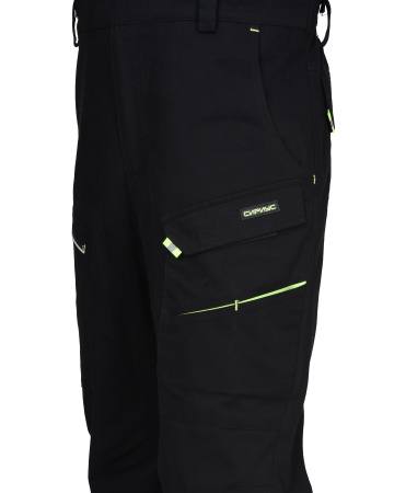 Полукомбинезон "Декстер" черный с лимонной отделкой тк. Стрейч 250