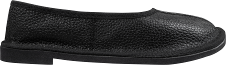 Туфли (тапочки) кожаные на подошве из пористой резины черные