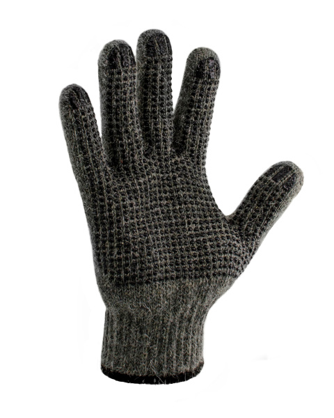 Перчатки ПШ с ПВХ арт.103 р.9 шерсть 30% акрил 70% 7 класс ручной оверлок