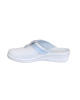 Сабо женские белые с голубым арт. 69630108/06 ЛЕРА нат. кожа, натур. стелька Молдшуз