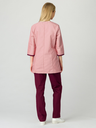 Костюм женский Вояж (тк.ТиСи), бордовый/св.розовый (распродажа)