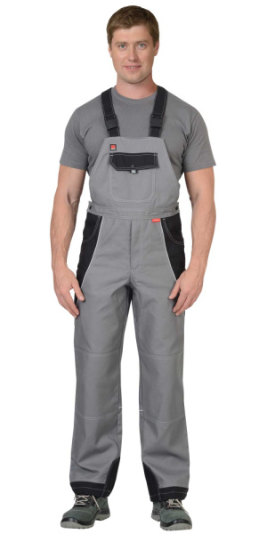 Полукомбинезон "Пекин" летний: серый с черным (ЧЗ) Полукомбинезон "Пекин" летний: серый с черным (ЧЗ)