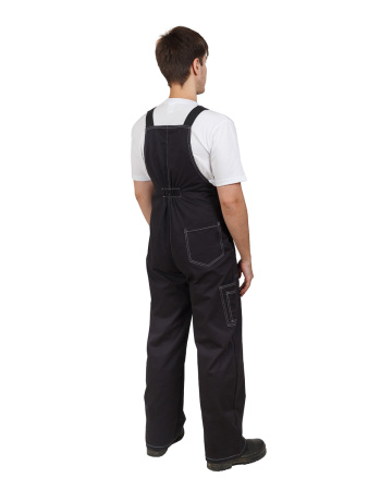 Костюм "Фаворит" с полукомбинезоном (саржа) тёмно-серый с серым (Текстильторг)