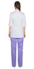 Костюм "БАРБАРА" женский: блуза, брюки, белый с фиолетовым