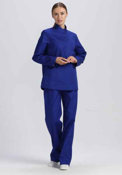 Костюм женский ХАССП-Стандарт NEW (тк.Смесовая,160), васильковый (ЧЗ)