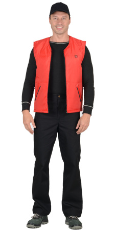 Жилет "КАССИР" утеплённый, красный  (ЧЗ) Жилет "КАССИР" утеплённый, красный  (ЧЗ)