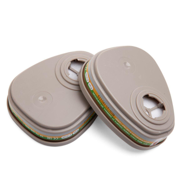 6541 Фильтр противогазовый Jeta Safety для защиты от органических, неорганических, кислых газов и аммиака класса А1Е1В1К1, в упаковке 2 шт