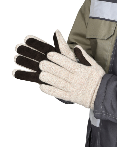 Перчатки утепленные со спилком на ладони и пальцах Юкагиры Safeprotect (Тинсулейт) (х12х120)