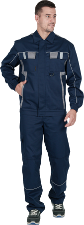 Костюм КОНФОРМ , т.синий-серый, куртка/брюки, пл. 255 г/м², КОС 588 (ЧЗ)