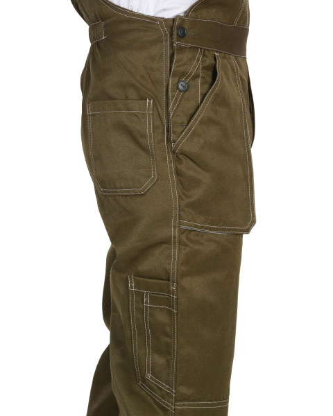 Полукомбинезон "CROWN" хаки со св.серым Полукомбинезон "CROWN" хаки со св.серым