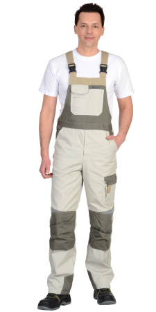 Полукомбинезон "КАСПИЙ" молочный с оливой и песочным и СОП Тк. Rodos Полукомбинезон "КАСПИЙ" молочный с оливой и песочным и СОП Тк. Rodos