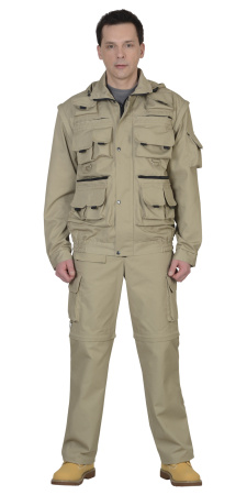 Костюм "СИРИУС-Тигр" куртка, брюки (тк. Rodos 245) Песочный