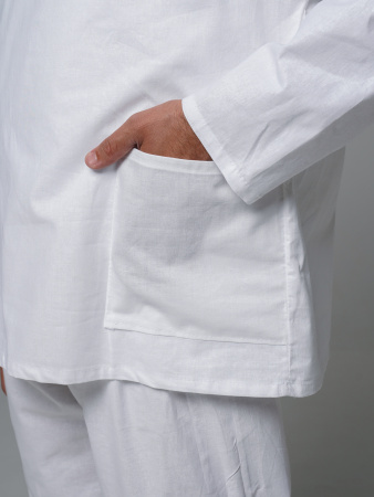 Костюм рабочий универсальный №105 (куртка, брюки) отбеленный, ткань Бязь длинный рукав