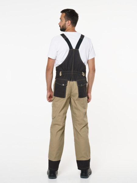 Полукомбинезон "Вест-Ворк" бежевый  с черным (ЧЗ) Полукомбинезон "Вест-Ворк" бежевый  с черным (ЧЗ)