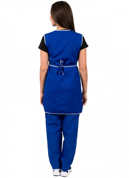 Фартук Жилетка (тк. Габардин), васильковый/белый (ЧЗ) Фартук Жилетка (тк. Габардин), васильковый/белый (ЧЗ)