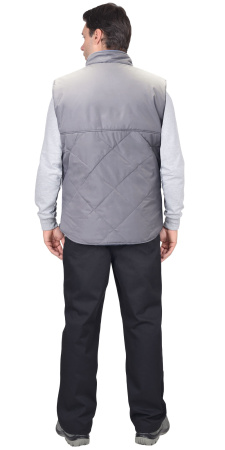 Жилет "ЕВРОПА" удлиненный (на подкладке флис) стальной (ЧЗ)