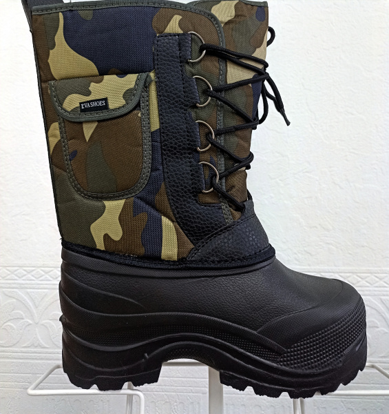 Сапоги арт.204М-1 Милитари(-40) муж.зел.кмф, со шнурком (EVAshoes)