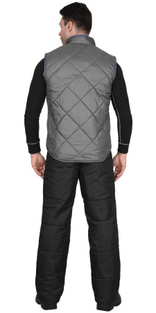 Жилет "ЕВРОПА" удлиненный, (на подкладке флис васильковый) графит (ЧЗ) Жилет "ЕВРОПА" удлиненный, (на подкладке флис васильковый) графит (ЧЗ)