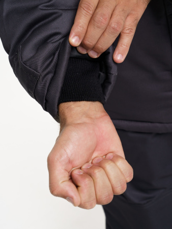 Костюм "ХОВАРД": зим. куртка дл.,брюки т.-серый с черным и лимон. отд. (ЧЗ)