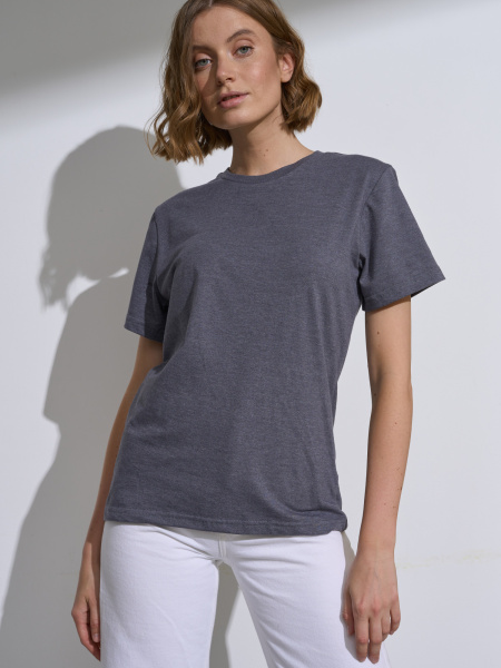 Футболки МУЖСКИЕ трикотажные (состав: 100% х/б); плотность 180 гр/м² (Меланж темно-серый)