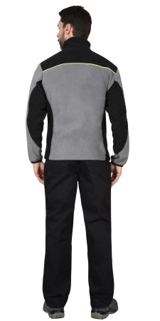 Куртка флисовая "Техно" серая с черным (ЧЗ)
