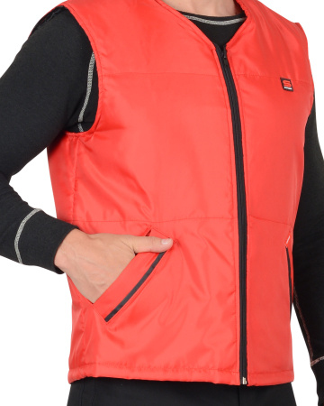 Жилет "КАССИР" утеплённый, красный  (ЧЗ) Жилет "КАССИР" утеплённый, красный  (ЧЗ)