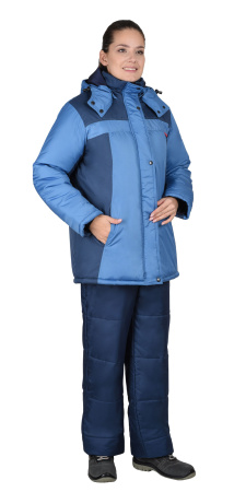 Куртка "ФРИСТАЙЛ" дл.,женская синяя с голубым (ЧЗ)