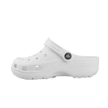 Сабо с перфорацией мужские ЭВА, белый, с ремешком МОДЕЛЬ №3 Step