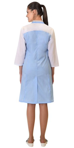 Халат "Венера" женский белый с голубым (ЧЗ) Халат "Венера" женский белый с голубым (ЧЗ)