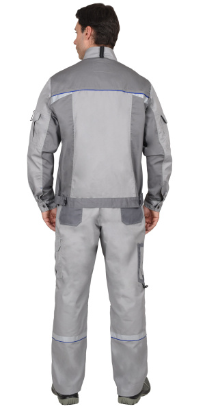 Куртка "СТАН" : св.серая со сред.-серым и васильковым (ЧЗ) Куртка "СТАН" : св.серая со сред.-серым и васильковым (ЧЗ)