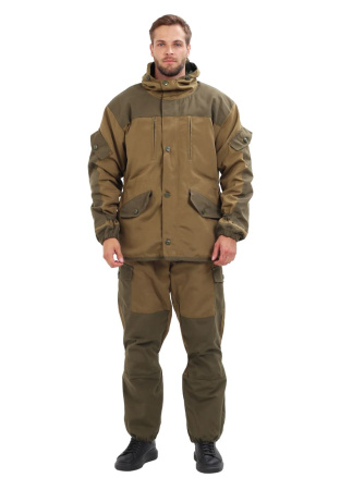 Костюм демисезонный "ГОРКА" куртка/брюки, цвет: св.хаки/т.хаки, ткань: Полибрезент (ЧЗ)