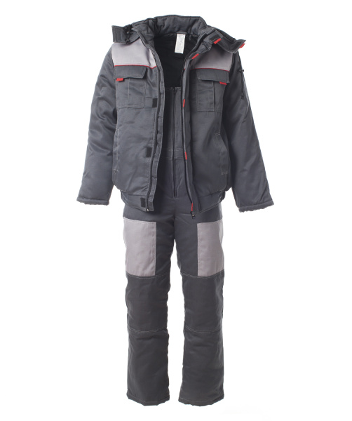 Костюм "ФАВОРИТ-2" зимний: куртка кор., п/ком тёмно-серый с серым тк. Твил (тк.Орин) Эталон Костюм "ФАВОРИТ-2" зимний: куртка кор., п/ком тёмно-серый с серым тк. Твил (тк.Орин) Эталон