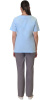 Костюм "КЭТРИН" женский: блуза, брюки, голубой с темно-серым Костюм "КЭТРИН" женский: блуза, брюки, голубой с темно-серым