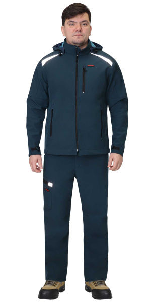 Куртка "Спейс" софтшелл морская волна