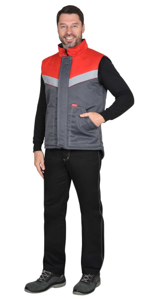 Жилет "Навигатор" зимний серый с красным (ЧЗ) Жилет "Навигатор" зимний серый с красным (ЧЗ)