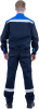 Костюм РАЦИОНАЛИЗАТОР летний, т.синий-василёк, 100% х/б, (куртка, брюки) Кос 016