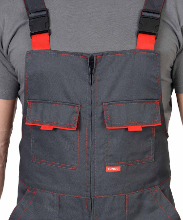 Костюм "Навигатор" летний: куртка, п.комб. серый с красным и СОП (распродажа)