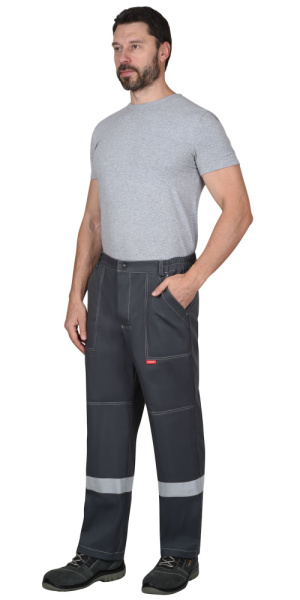Брюки из антиэлектростатической ткани, серый с СОП (ЧЗ) Брюки из антиэлектростатической ткани, серый с СОП (ЧЗ)