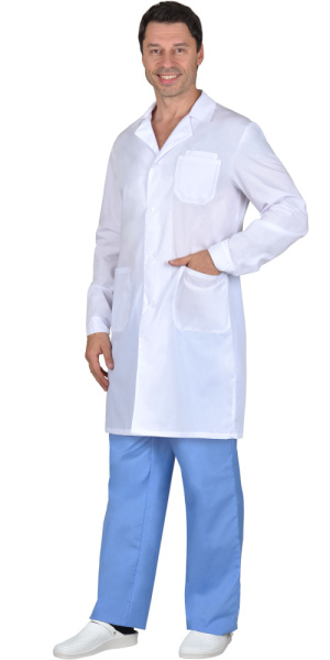 Халат "Главврач" мужской белый (ЧЗ) Халат "Главврач" мужской белый (ЧЗ)