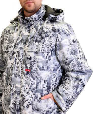 Костюм "Тайга" зимний: куртка, брюки. (тк.Алова) КМФ Белый лес Костюм "Тайга" зимний: куртка, брюки. (тк.Алова) КМФ Белый лес